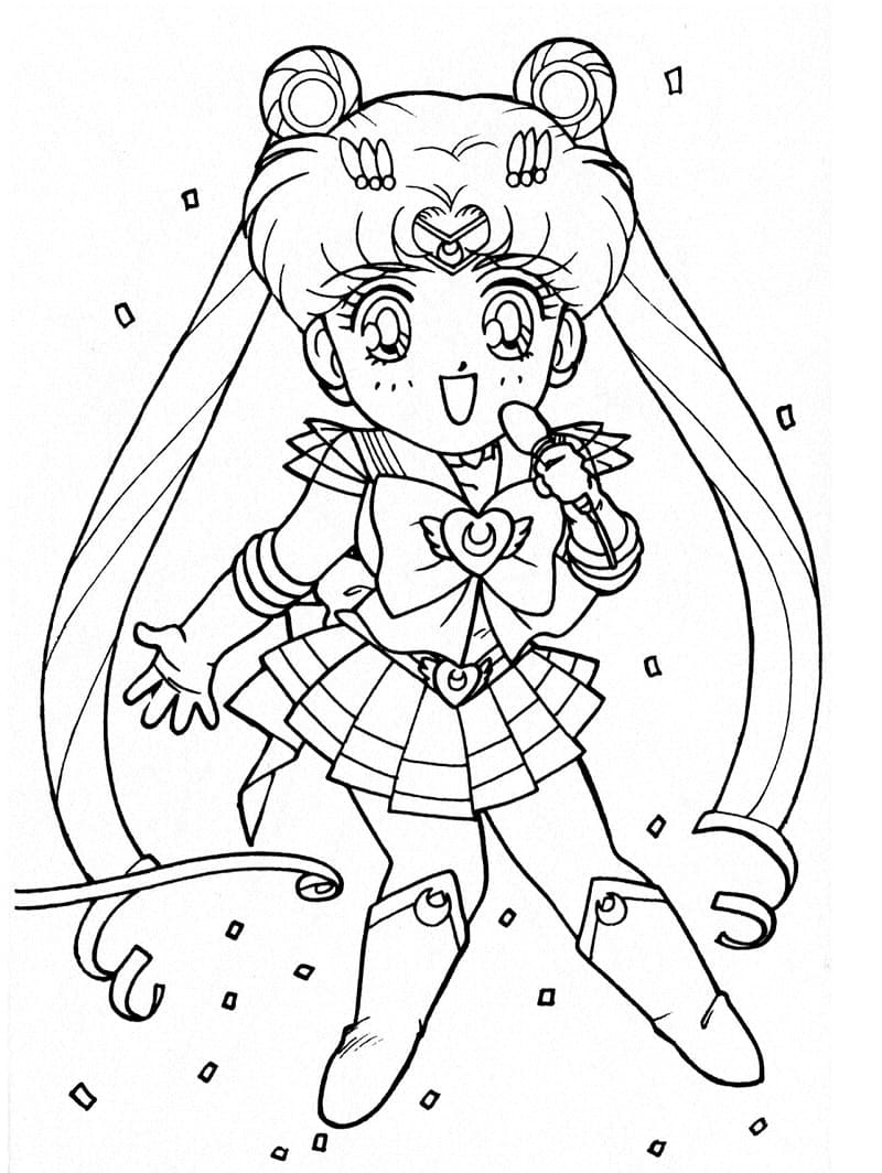 Desenho de Usagi Tsukino para Imprimir Imprimivel