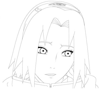 Desenho de Sakura Haruno Triste para Colorir