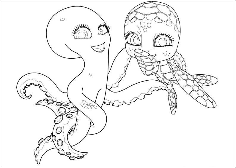 Desenho de Annabel e Shelly para Colorir