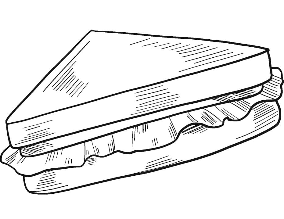 Desenho de Sanduíche Download para Colorir