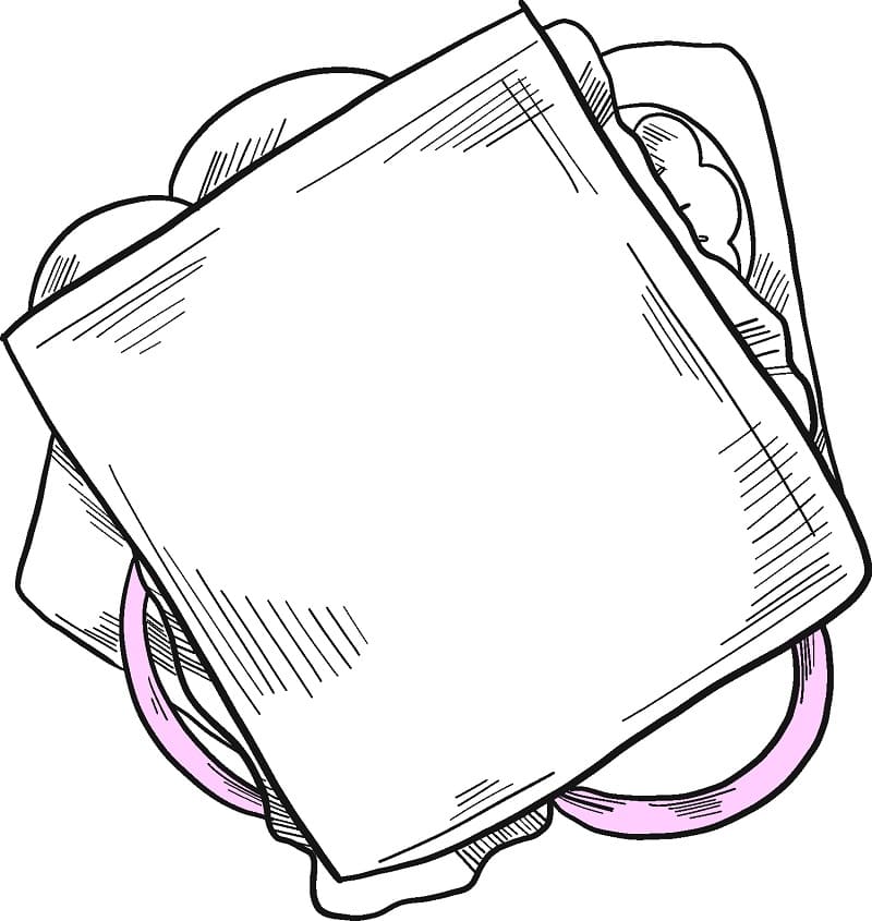 Desenho de Sanduíche Imprimivel Pdf para Colorir