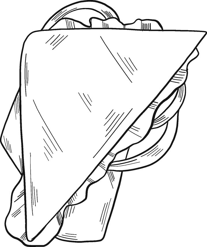 Desenho de Sanduíche para Colorir Pdf Grátis
