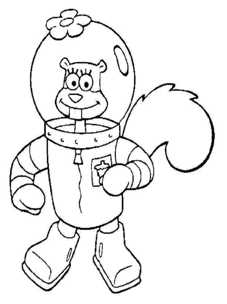 Desenho de Sandy Bochechas Grátis para Colorir