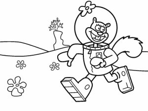 Sandy Bochechas Bob Esponja para Colorir