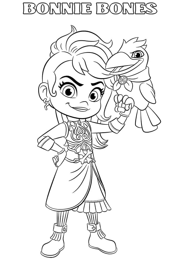Desenho de Bonnie Bonés de Santiago dos Marés para Colorir