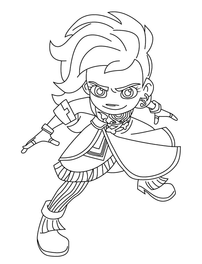 Desenho de Bonnie Bonés Santiago dos Marés para Colorir
