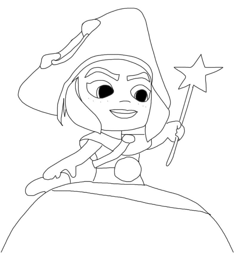 Desenho de Escarlata Lã Pirata de Santiago dos Marés para Colorir