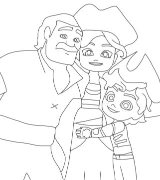 Desenho de Santiago dos marés Imprimível para Colorir