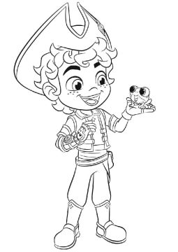 Desenho de Santiago montês e Kiko para Colorir