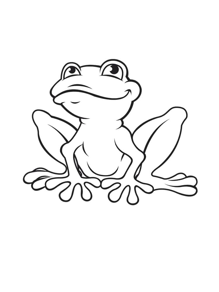 Desenho de Pintura de Sapo para Colorir