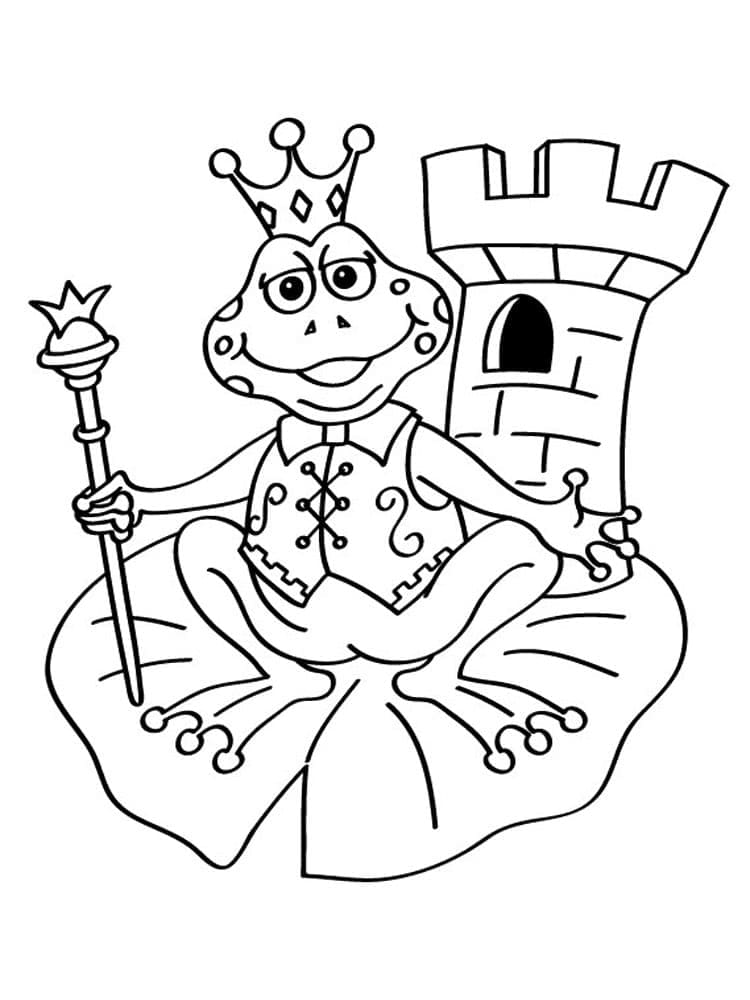 Desenho de Rei Sapo para Colorir