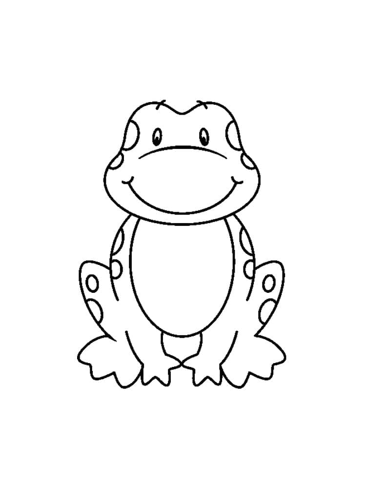 Desenho de Sapo Alegre para Colorir