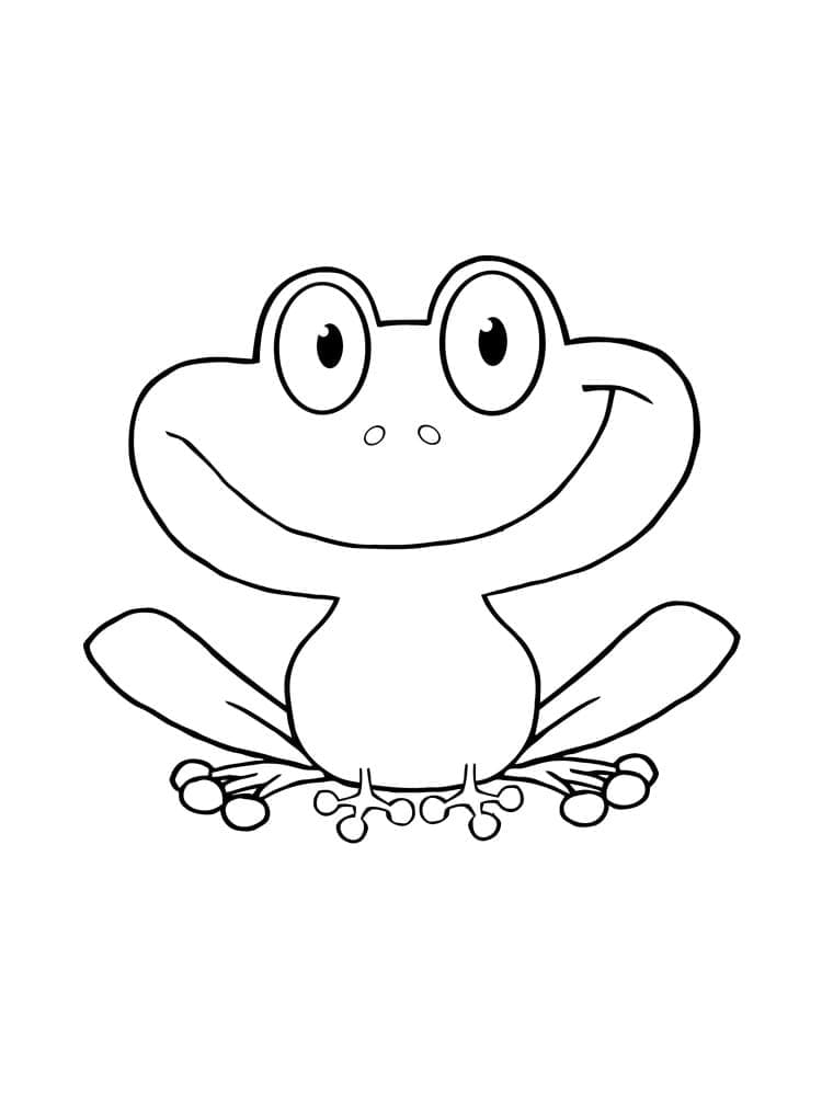 Desenho de Sapo Feliz para Colorir