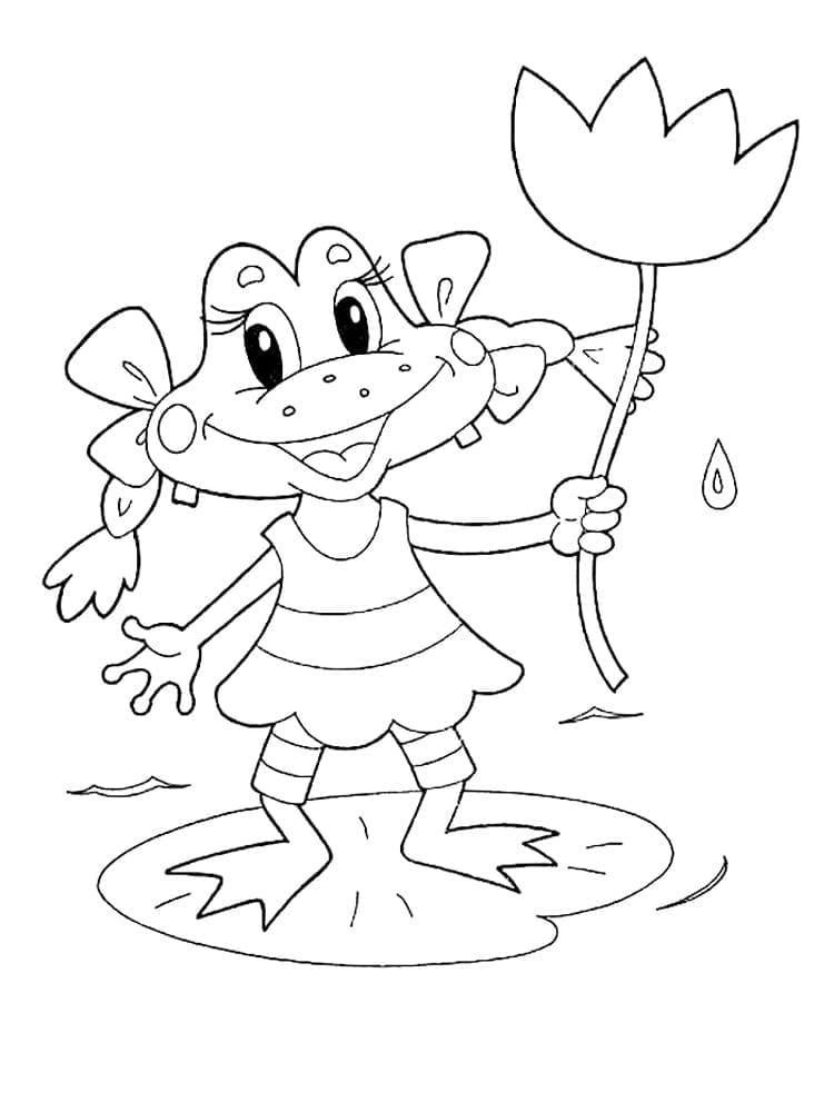 Desenho de Sapo Fofo para Colorir