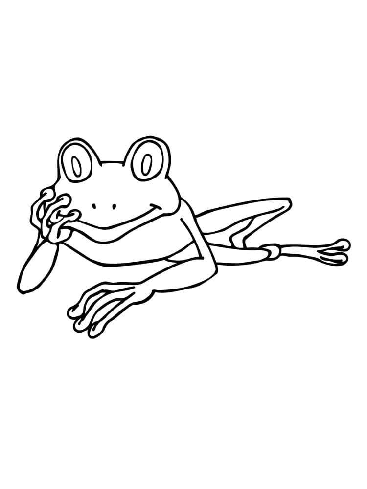 Desenho de Sapo Grátis para Crianças para Colorir