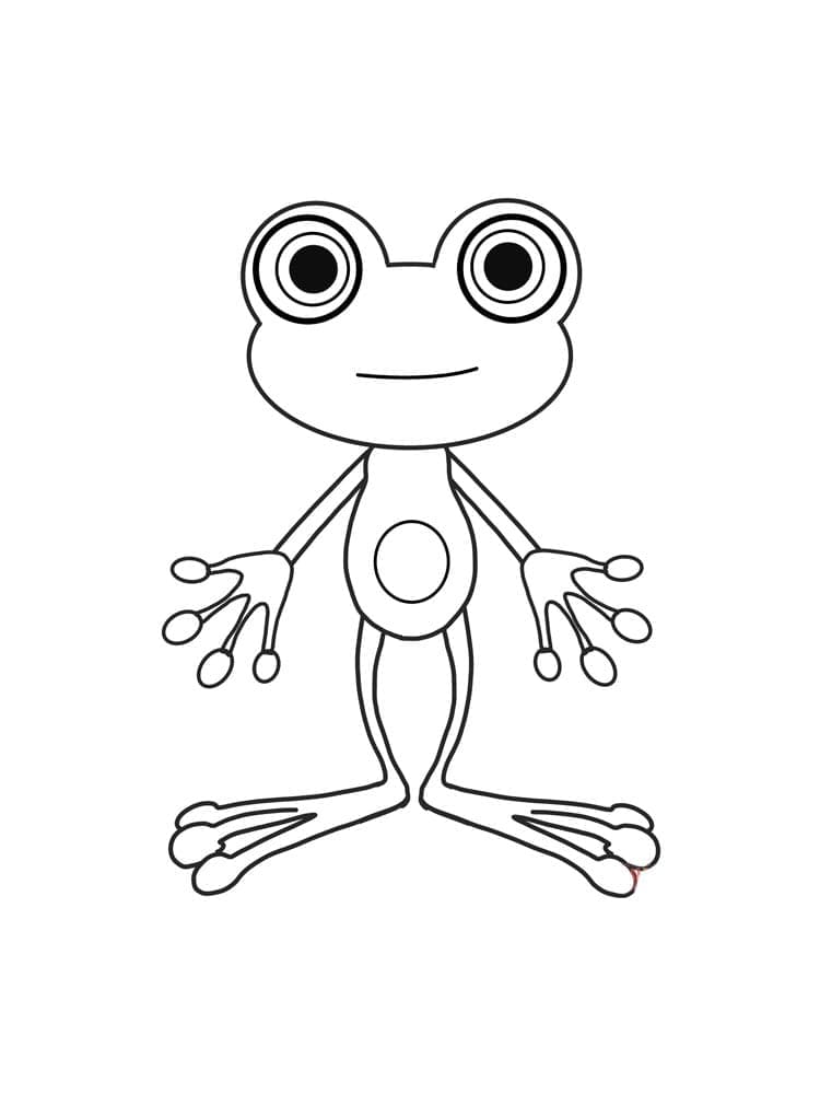 Desenho de Sapo Muito Fofo para Colorir