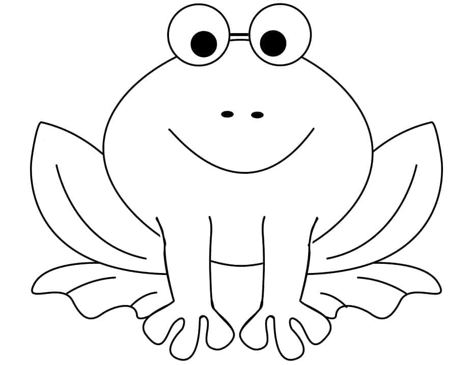 Desenho de Sapo Muito Simples para Colorir