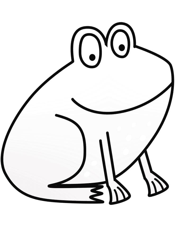 Desenho de Sapo Simples para Colorir