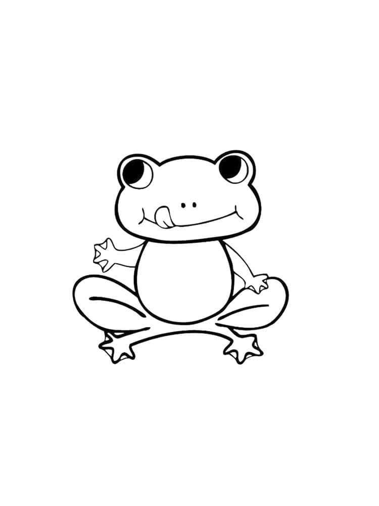 Desenho de um Pequeno Sapo para Colorir