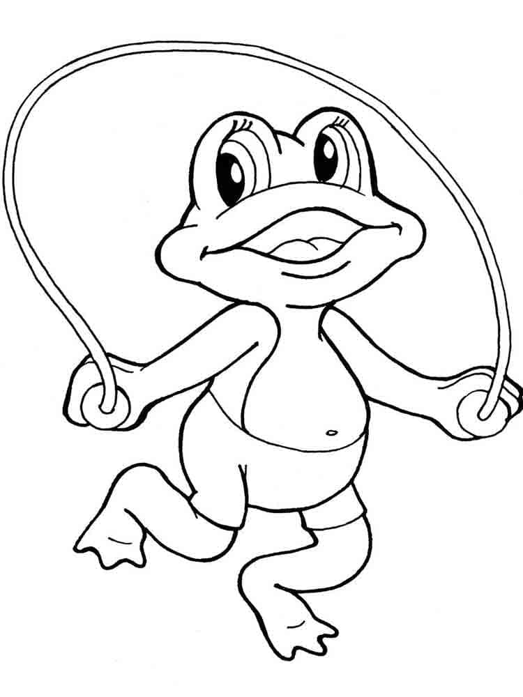 Desenho de um Sapo Animado para Colorir