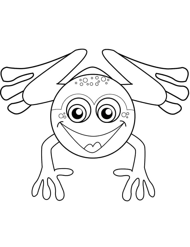 Desenho de um Sapo Engraçado para Colorir