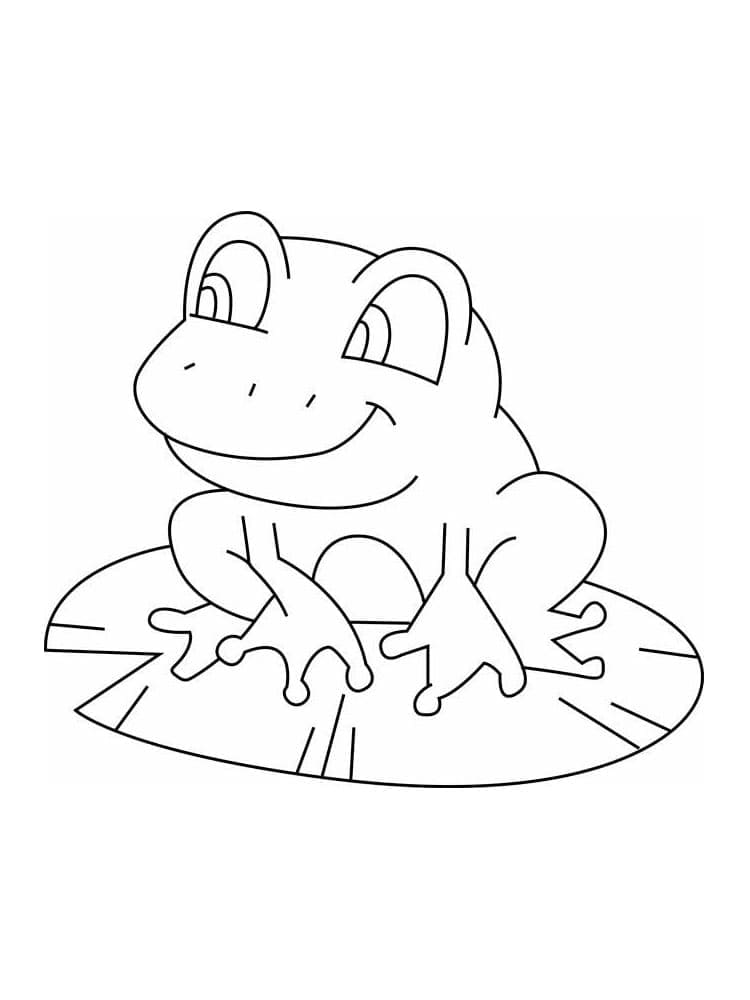 Desenho de um Sapo Fácil para Colorir