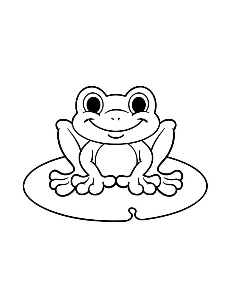 Desenho de um Sapo Muito Fofo para Colorir
