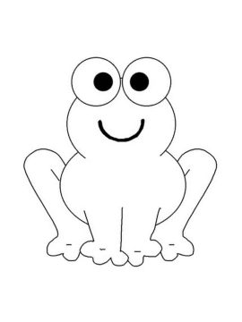 Desenho de Um Sapo Muito Simples para Colorir