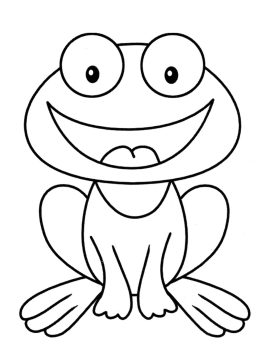 Desenho de Um Sapo Rindo para Colorir