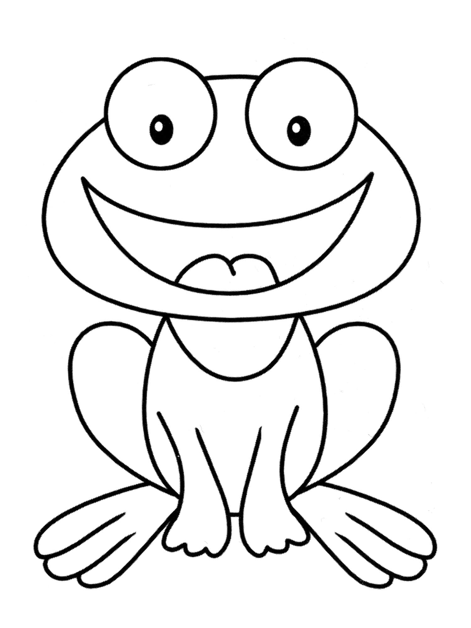 Desenho de um Sapo Rindo para Colorir