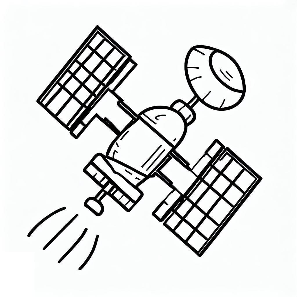 Desenho de Imagen de Satélite para Colorir