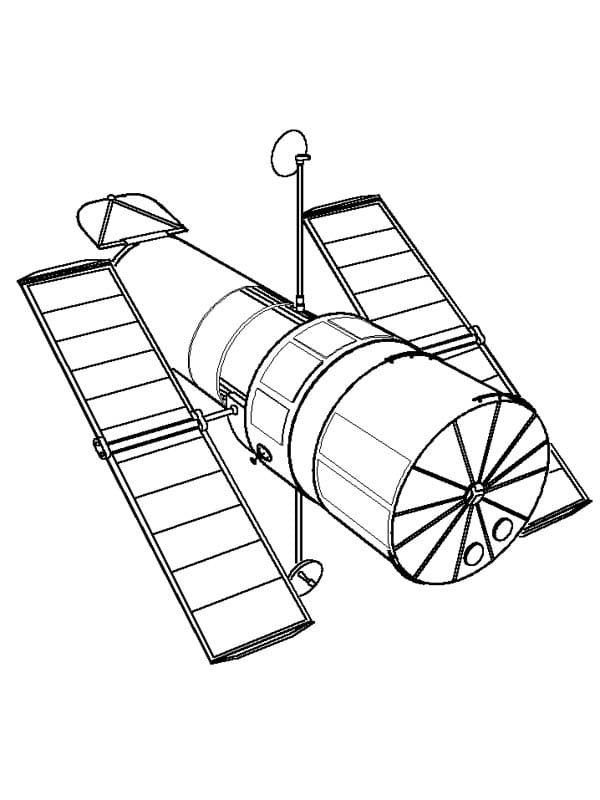 Desenho de Satélite Artificial para Colorir