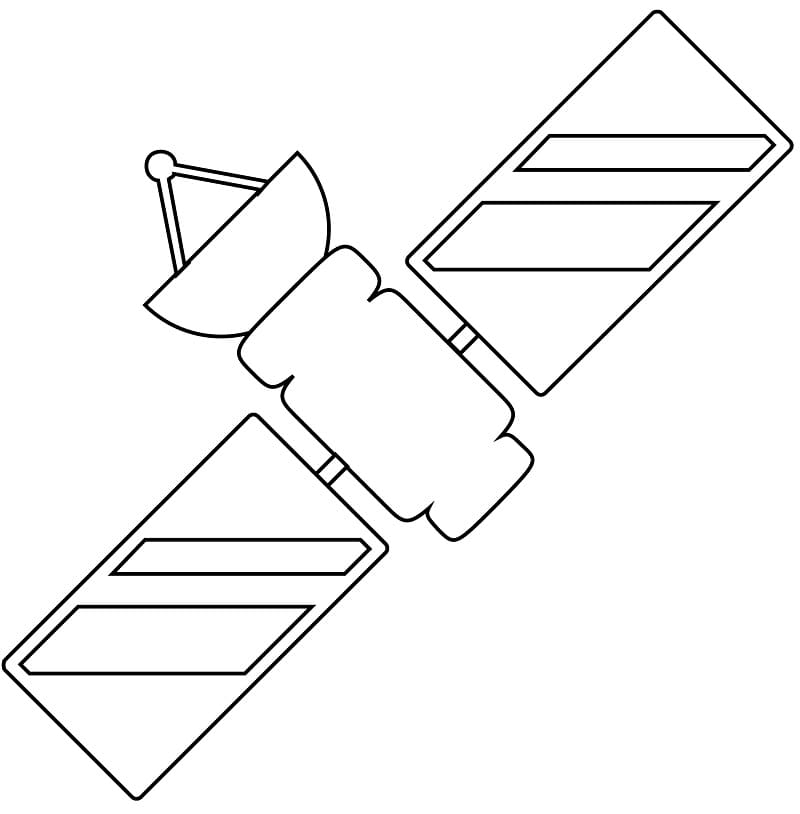 Desenhos de Satélite para Colorir