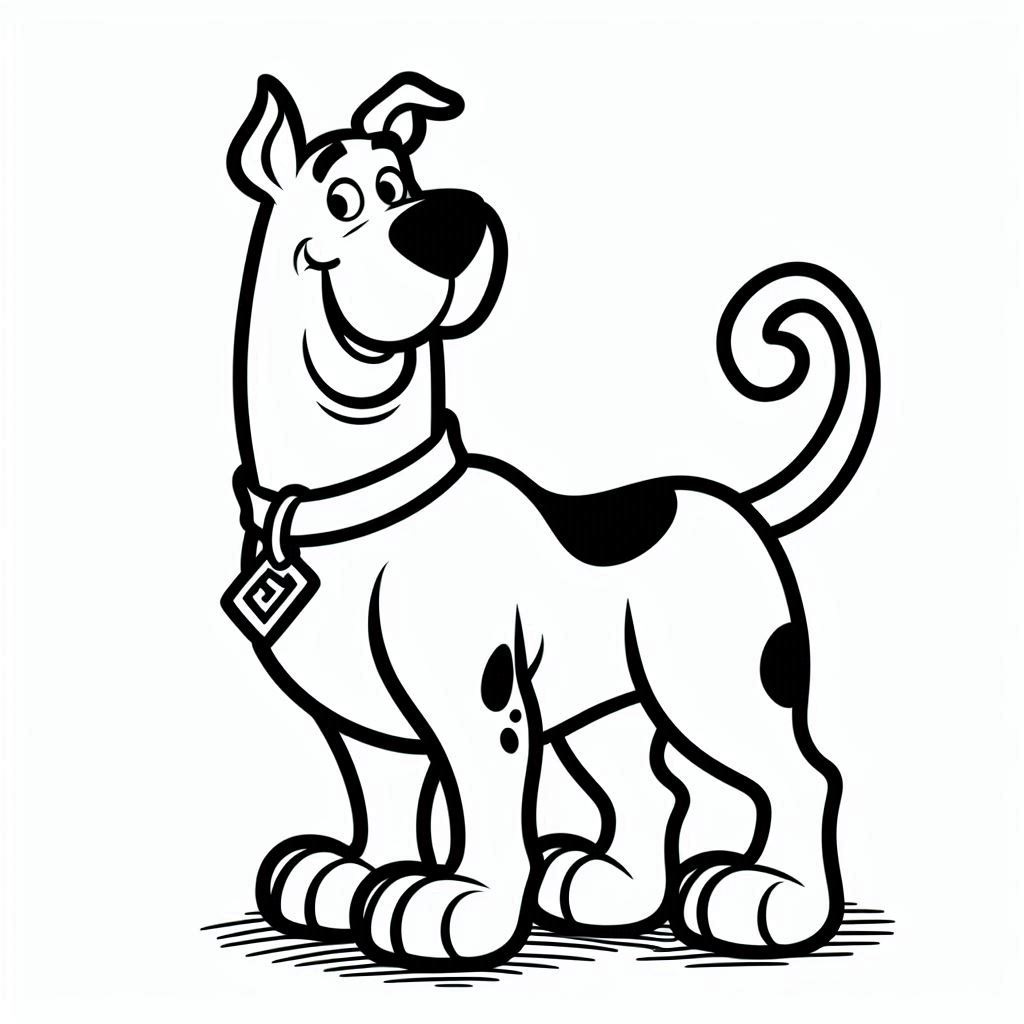 Desenho de Scooby Doo Animado para Colorir