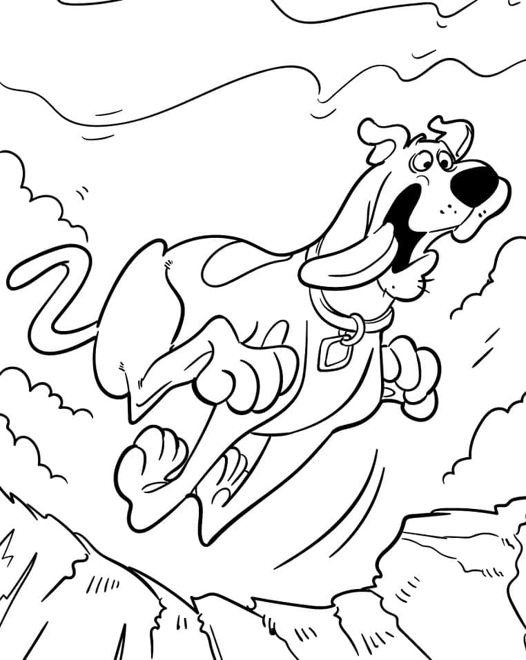 Desenho de Scooby Doo Engraçado para Colorir