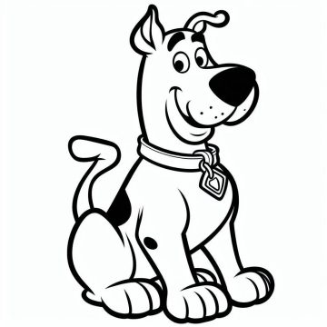 Desenho de Scooby Doo Fofo para Colorir