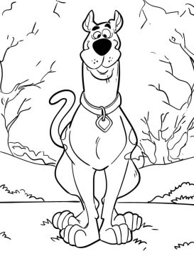 Desenho de Scooby Doo grátis para crianças para Colorir