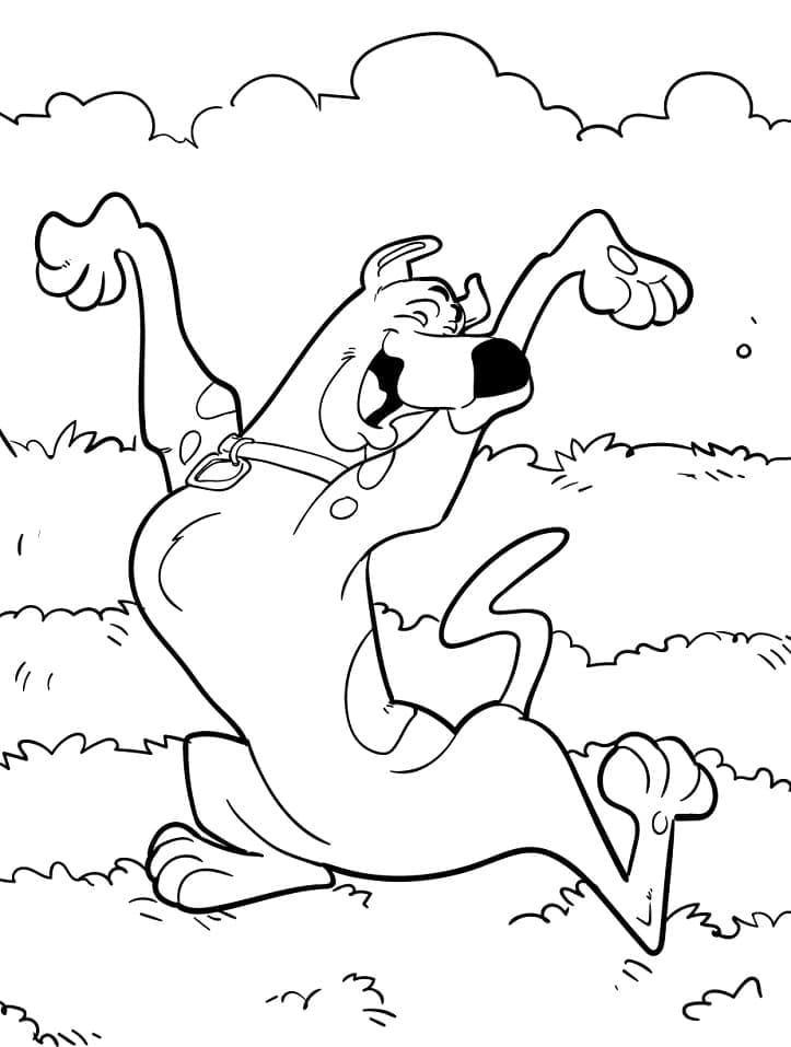 Desenho de Scooby Doo Imprimivel Grátis para Crianças para Colorir