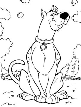 Desenho de Scooby Doo Imprimível grátis para Colorir