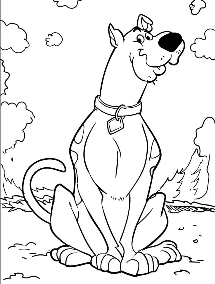 Desenho de Scooby Doo Imprimivel Grátis para Colorir