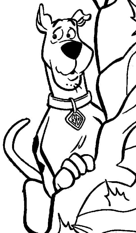 Desenho de Scooby Doo Imprimivel para Crianças para Colorir