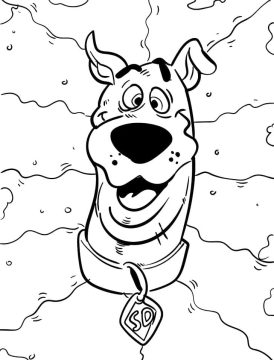 Desenho de Scooby Doo Muito engraçado para Colorir