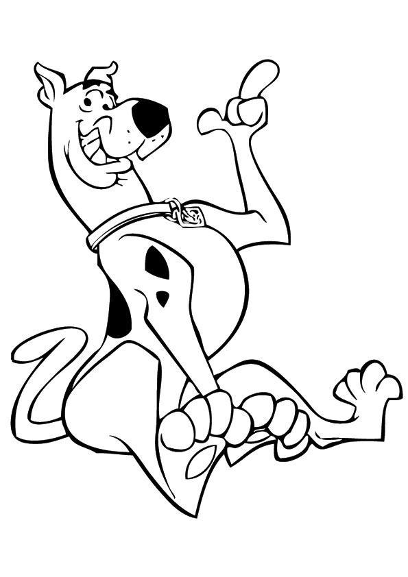 Desenho de Scooby Doo A4 para Imprimir Grátis