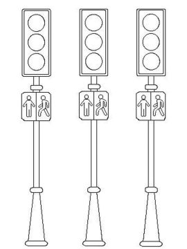 Desenho de semáforos Simples para Colorir