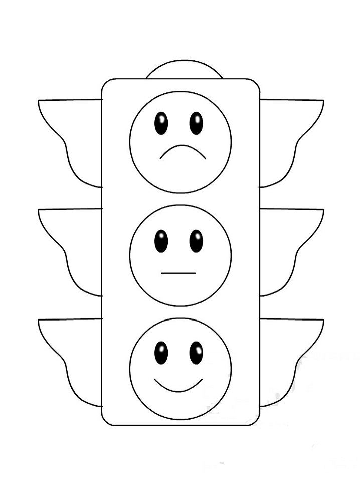 Desenho de Semáforo Download para Colorir