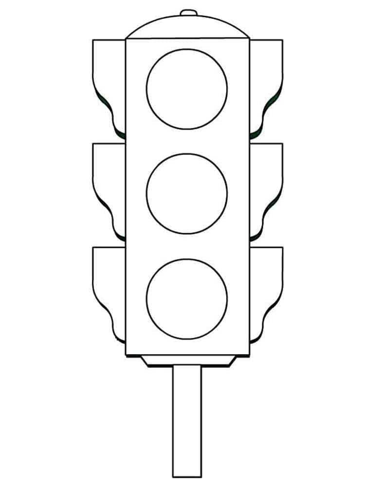 Desenho de Semáforo Download Pdf para Colorir