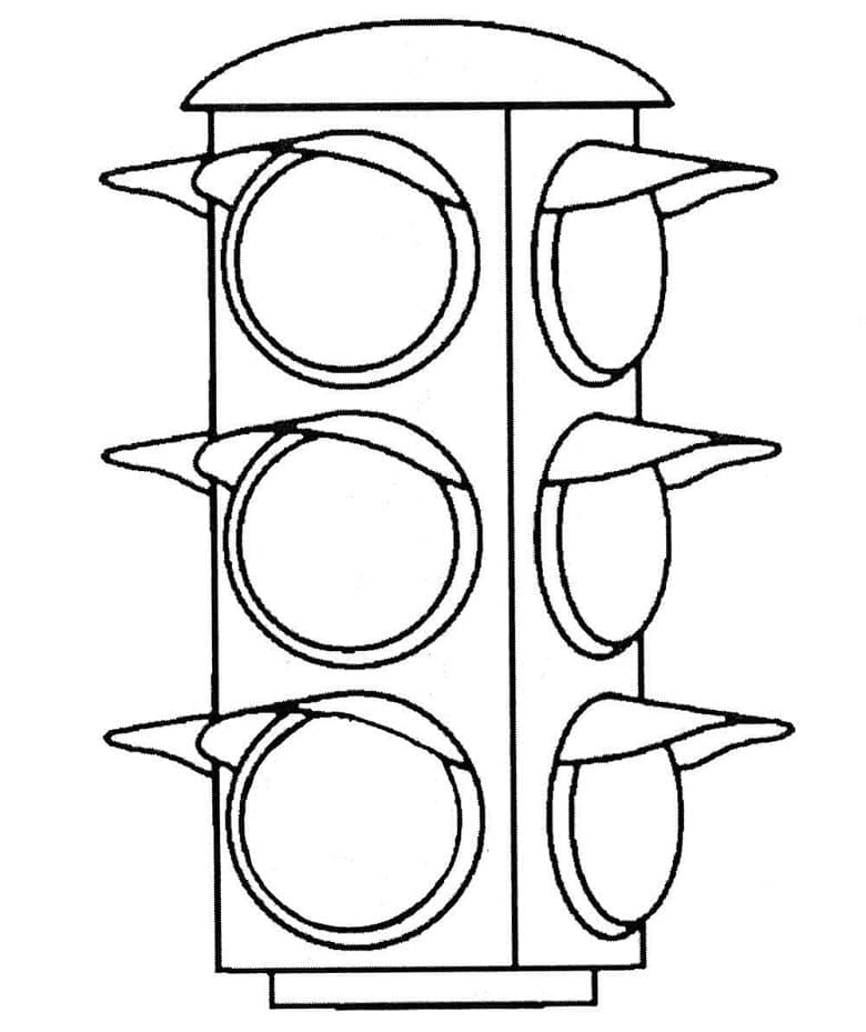Desenho de Semáforo para Colorir Download