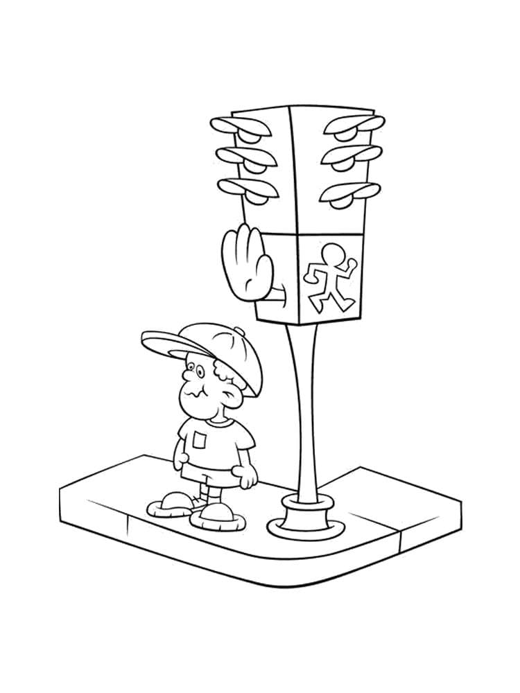 Desenho de Semáforo para Imprimir Download