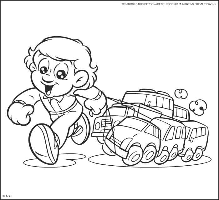 Desenho de Foto de Senninha para Colorir