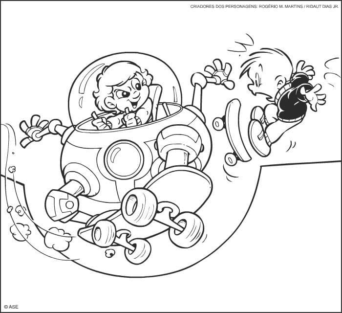 Desenho de Senninha Grátis para Crianças para Colorir